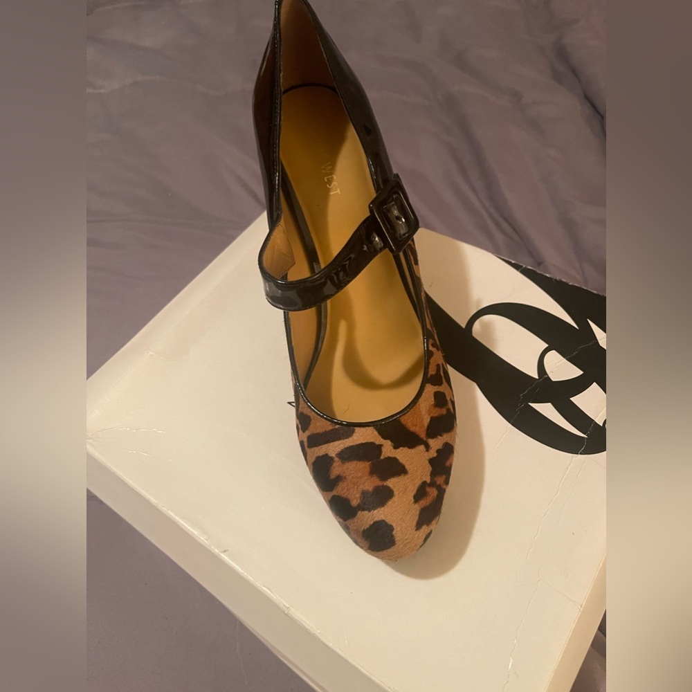 Nine West leopard heels